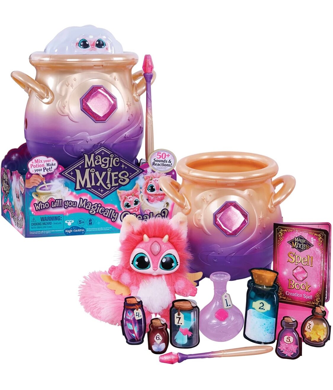 Игрушка Magic Mixies Магик Миксиес Интерактивный волшебный котел, цвет розовый.