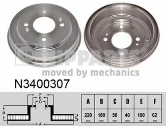 Барабан тормозной Kia Picanto 04> NIPPARTS N3400307