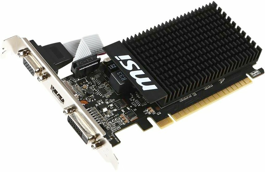 Видеокарта nVidia GeForce GT710 MSI PCI-E 2048Mb (GT 710 2GD3H LP)