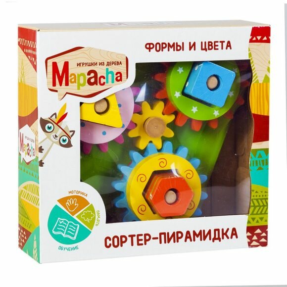 Сортер-пирамидка "Формы и цвета" Mapacha 76721