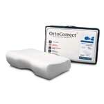 OrtoCorrect Ортопедическая подушка OrtoCorrect Premium 1 Plus, одна выемка под плечо, 54х34 см, валики 14/10 см - изображение