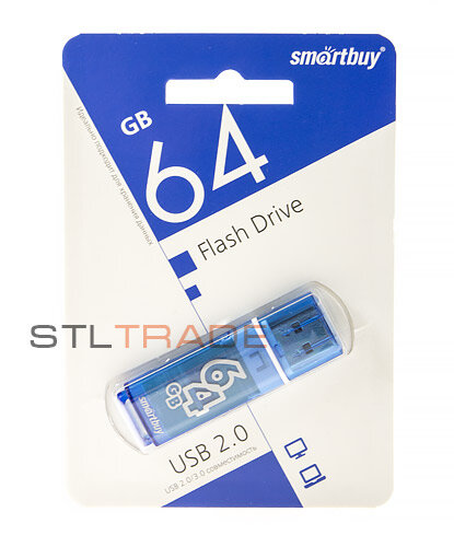 SB64GBGS-B, 64GB USB Glossy синяя, SmartBuy