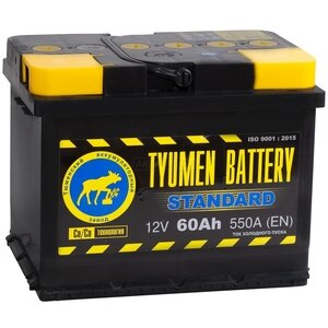 Аккумулятор Tyumen Standard 60 Ач 550А обр. пол.