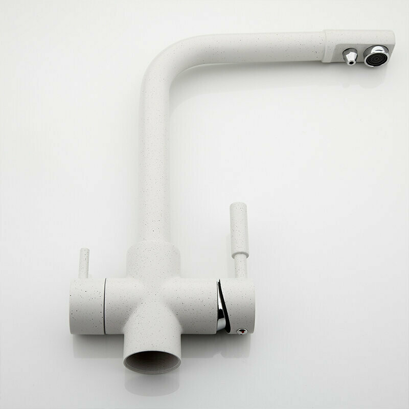 Frap белый кухонный кран с вращением на 360 градусов и функцией очистки воды F4352-8 - фотография № 5