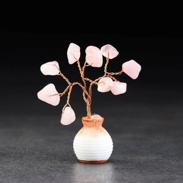 Сувенир "Дерево Любви. Розовый кварц", натуральный камень, 7 х 3 см - фотография № 1