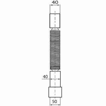 Слив для унитаза 40х40/50 (800)