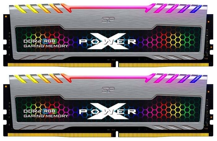 Оперативная память для компьютера Silicon Power XPOWER Turbine RGB DIMM 16Gb DDR4 3600MHz SP016GXLZU360BDB