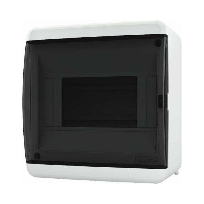 Щит навесной Tekfor 6 модулей, IP41, прозрачная черная дверца