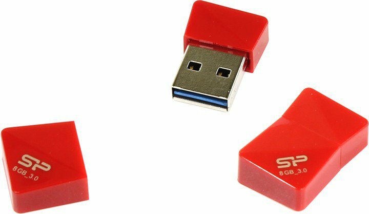 USB Flash накопитель 8Gb Silicon Power Jewel J08 Red SP008GBUF3J08V1R USB Flash, 8 Гб, USB 3.0