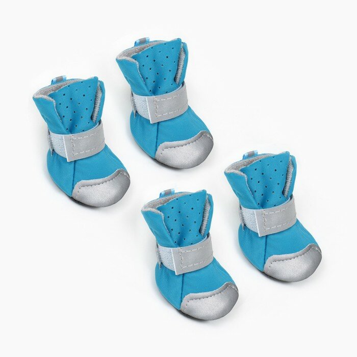 Ботинки для собак "Комфорт" дышашие, размер 3 (5, 0 х 4, 2 см), синие - фотография № 7