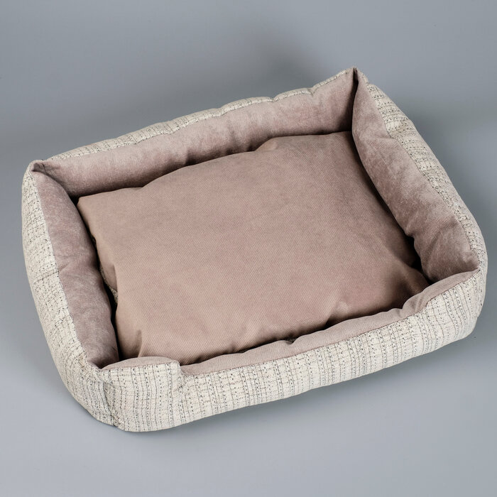 Пижон Лежанка-диван с двусторонней подушкой, 53 х 42 х 11 см, микс цветов - фотография № 3