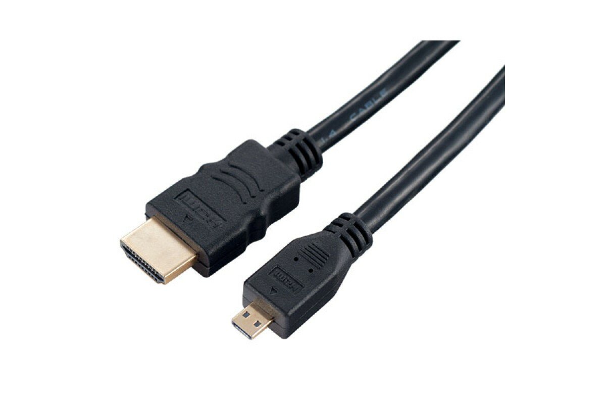 Кабель HDMI А вилка - HDMI C (micro HDMI) вилка, ver. 1.4, длина 2м (H1102)
