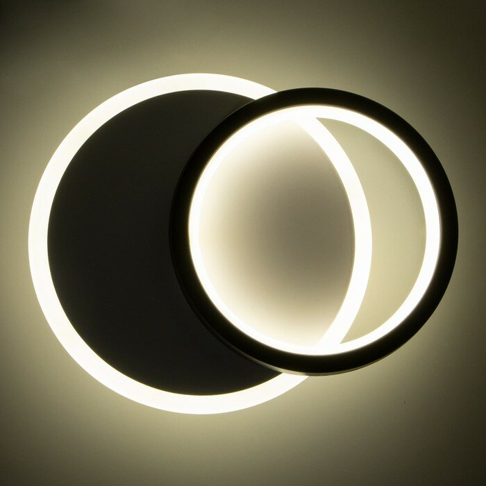 Бра "Круги" LED 42Вт бело-черный d.20см - фотография № 5