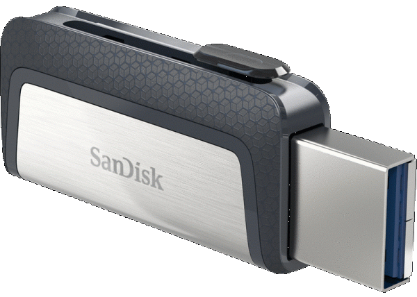 Флешка Sandisk 16Gb Ultra Dual SDDDC2-016G-G46 USB3.0 серый/узор SDDDC2-016G-G46