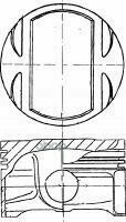 Поршнекомплект Dm. 81.6 Std NURAL арт. 87-307700-00