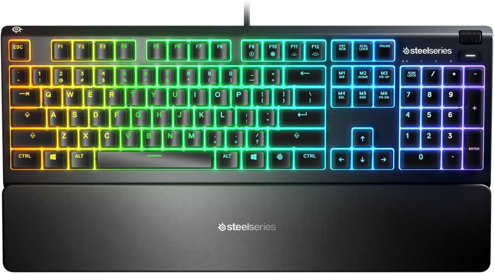 Клавиатура STEELSERIES Apex 3 RU, черный