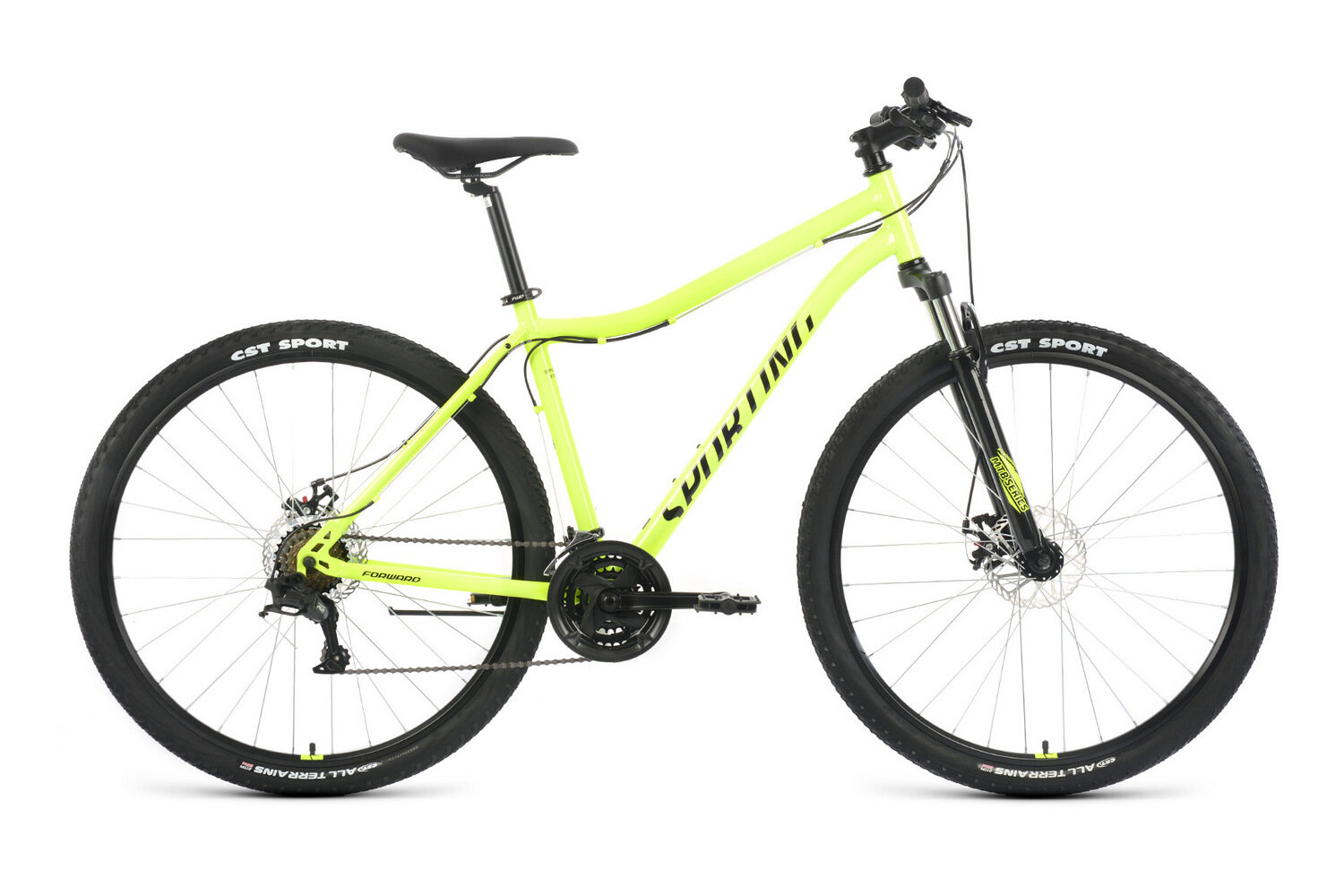 Горный велосипед Forward Sporting 29 2.2 D, год 2022, ростовка 19, цвет Зеленый-Черный