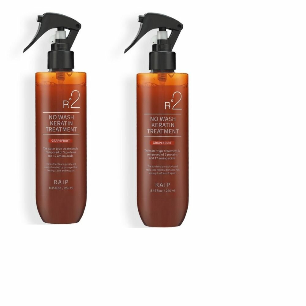 RAIP Несмываемый спрей для волос с кератином R2 No-Wash Keratin Treatment Grapefruit, 250 мл, 2 уп.