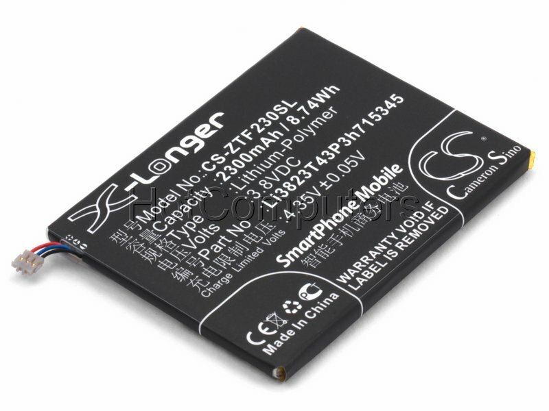Аккумуляторная батарея CameronSino CS-ZTF230SL для телефона ZTE Grand S Flex (Li3823T43P3H715345) 2300mAh