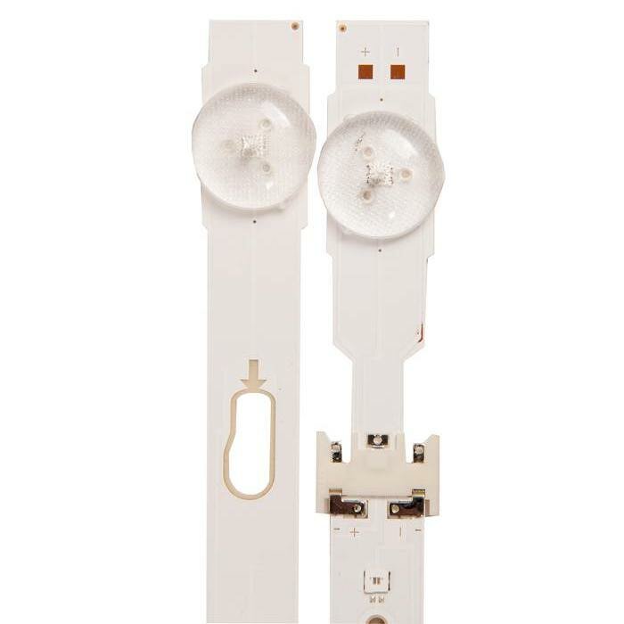 Комплект планок подсветки LED для телевизоров для телевизоров Samsung UE55JU, UE55KU, UE55MU, LM41-00135A, LM41-00136A, V5DU-550DCA-R1, V5DU-550DCB-R1 (12 шт) — фото 2