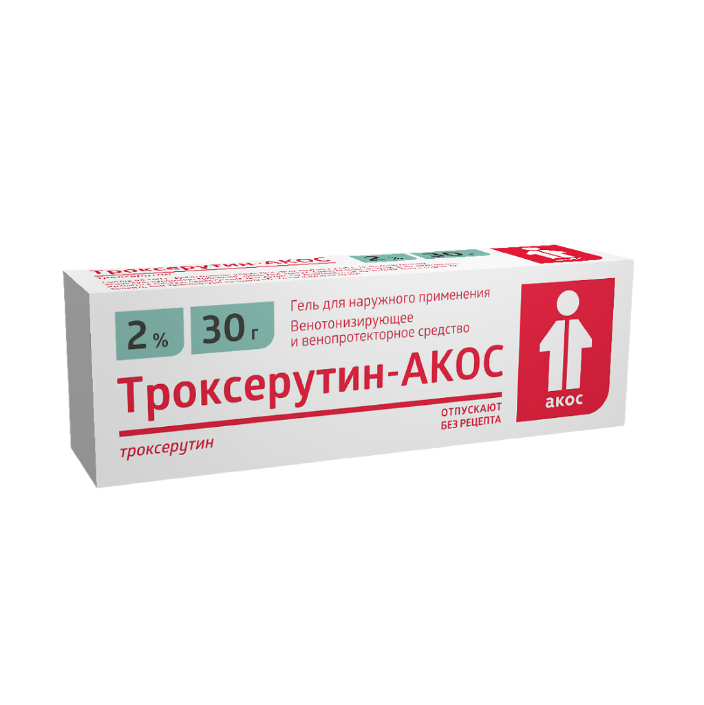 Троксерутин-АКОС гель д/нар. прим.
