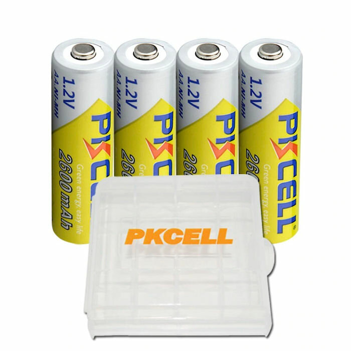 Перезаряжаемые AA батарейки PKCELL Ni-MH 2600 мАч (4 шт.)