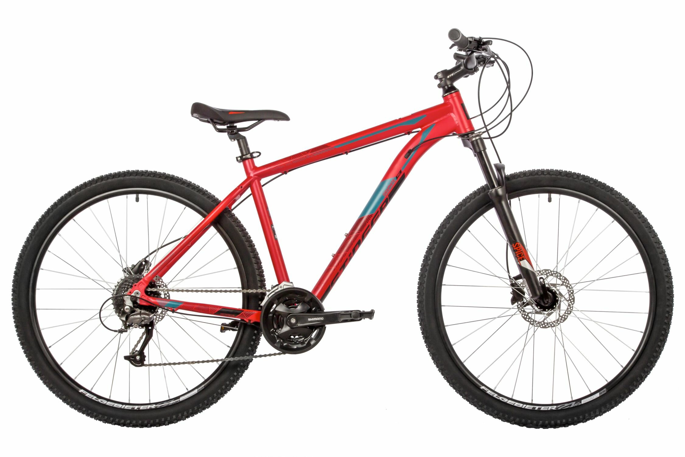 Велосипед STINGER GRAPHITE PRO 27.5" (2021) (Велосипед STINGER 27.5" GRAPHITE PRO красный, алюминий, размер 16")