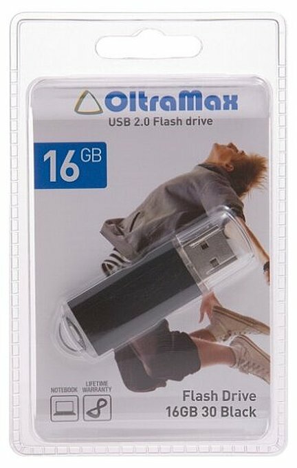Флешка OltraMax 30 16GB Black