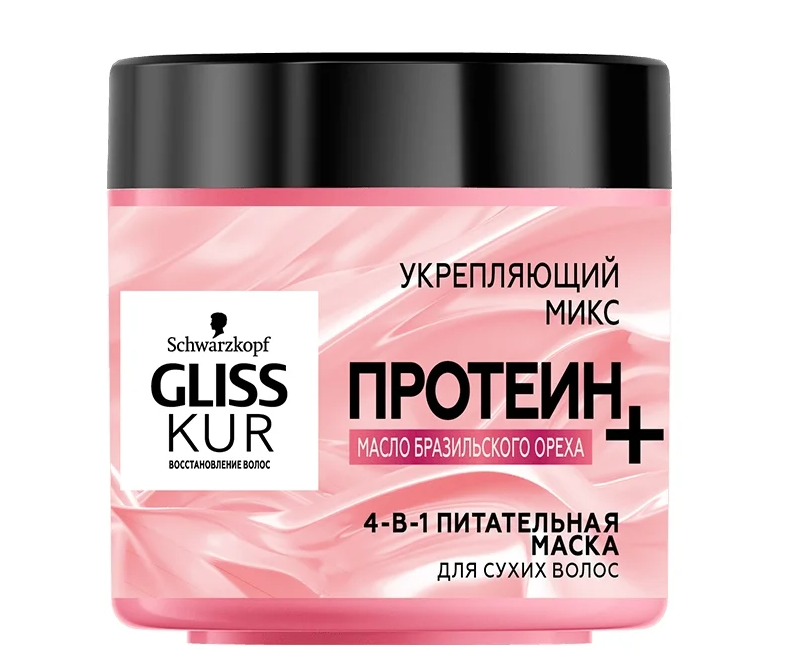 Gliss kur Маска для волос 4в1 Gliss Kur Укрепляющий, микс питательная 400 мл