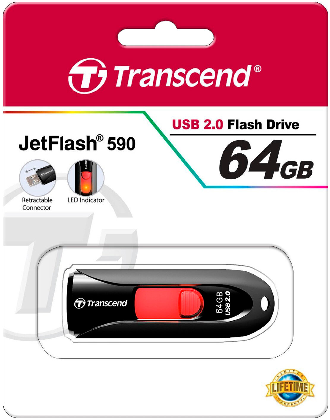 Transcend JetFlash 590 64Gb (черный)