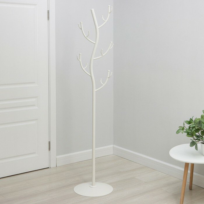 Вешалка напольная «Дерево», цвет белый - фотография № 2