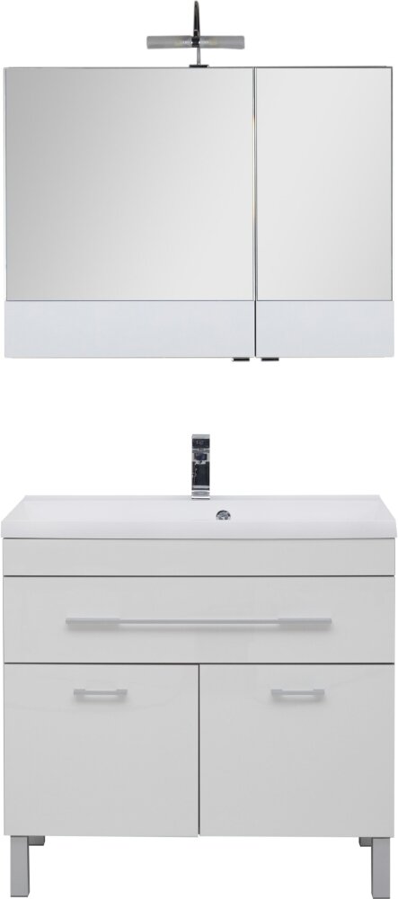 фото Мебель для ванной Aquanet Верона 90 напольная белая 2 дверки