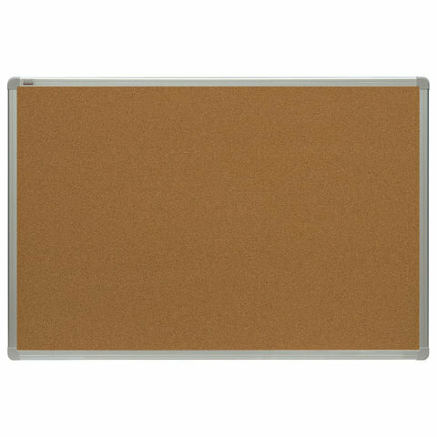 Доска пробковая для объявлений (100×150 см), алюминиевая рамка, OFFICE, «2×3» (Польша)