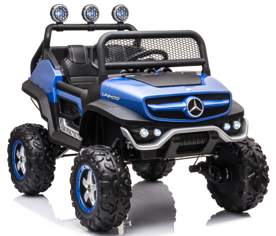 Детский электромобиль Mercedes-Benz Unimog P777BP синий глянец (RiverToys)