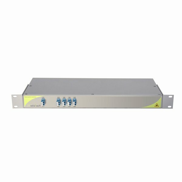 Мультиплексор CWDM, 4-канальный, 1310-1450 нм, одноволоконный, Rack Unit