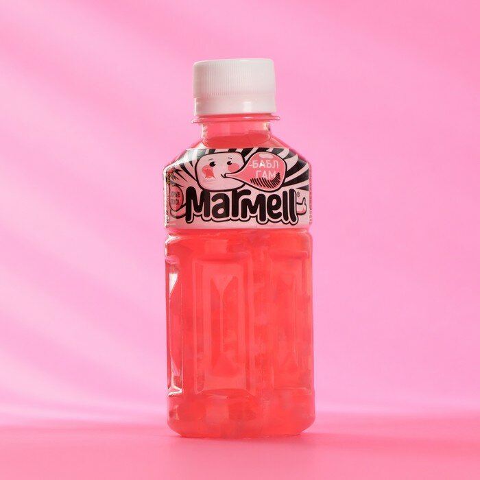 Напиток Marmell, со вкусом жевательной резинки бабл гам и кусочками кокосового желе, 0.23 л - фотография № 1