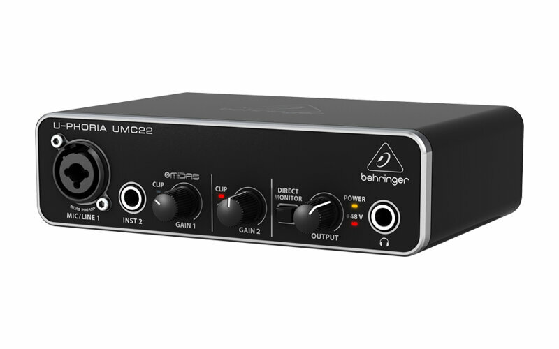 Behringer UMC22 USB Аудио интерфейс для записи микрофонов и инструментов