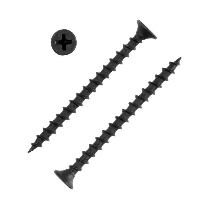 фото Саморез по дереву тундра PREMIUM 4.8х127 мм, крупная резьба, фосфатированный, 1 кг