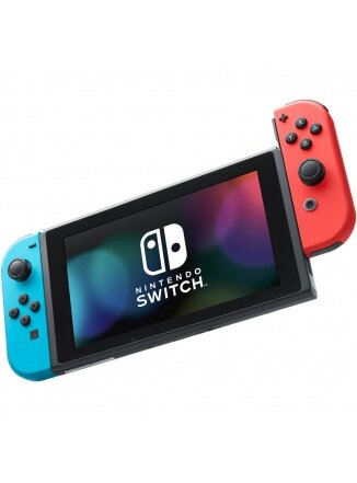 Электроника Nintendo Игровая приставка Switch rev.2 32 ГБ, неоновый синий/неоновый красный