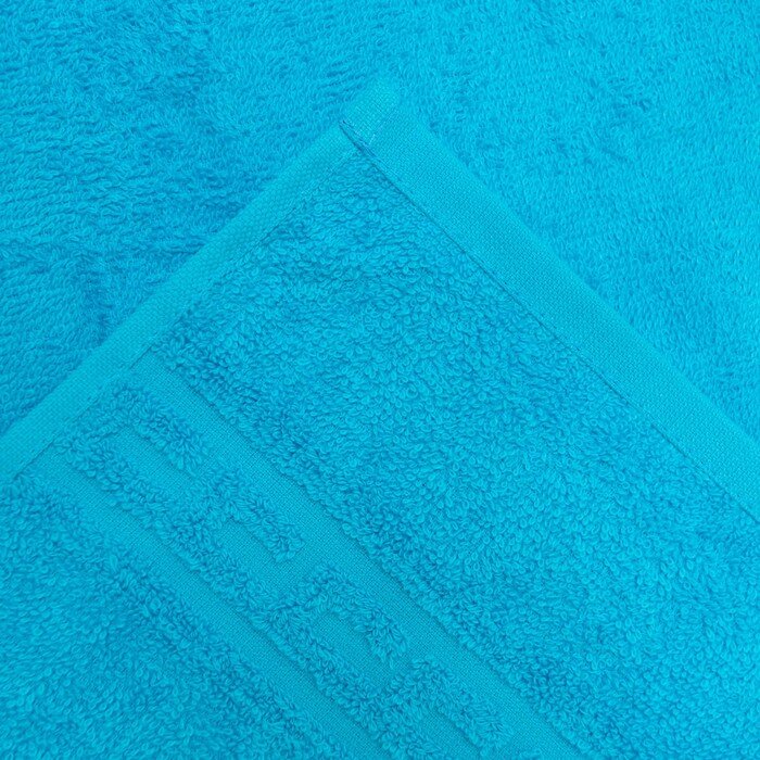 Полотенце Ocean 50х90 см, голубой, махра, 360г/м, хлопок 100% - фотография № 4