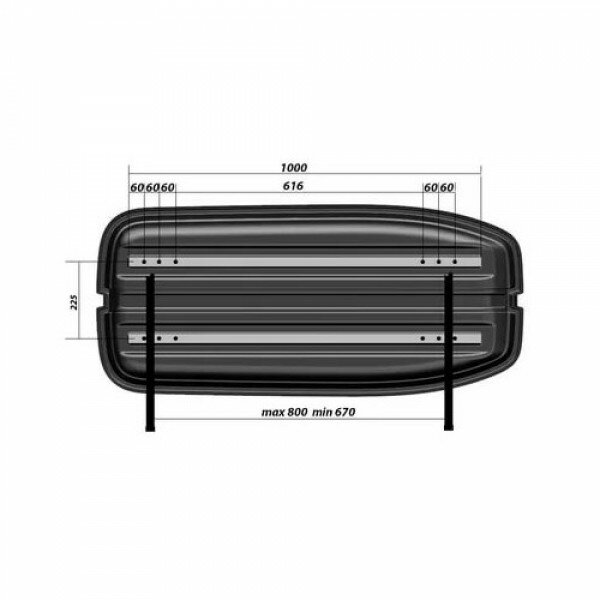 Автобокс Saturn 220 (Атек 220) серый матовый