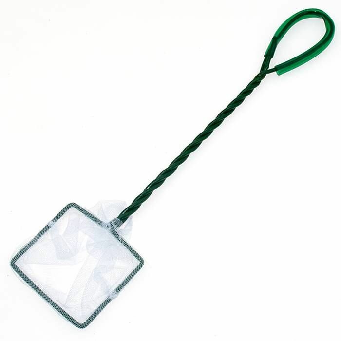фото Сачок для аквариума Triton, белый с зеленой ручкой, 8 см, 1 шт.