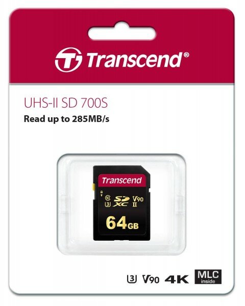 Карта памяти SD 64GB Transcend SDXC Class 10 TS64GSDC700S