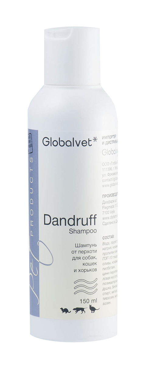 Globalvet Dandruff Shampoo шампунь для собак кошек и хорьков от перхоти (150 мл)