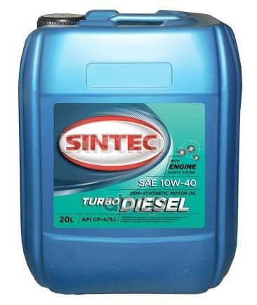 SINTEC Масло Sintec Turbo Diesel Sae 10w-40 Api Cf-4/Cf/Sj 20л Полусинтетика