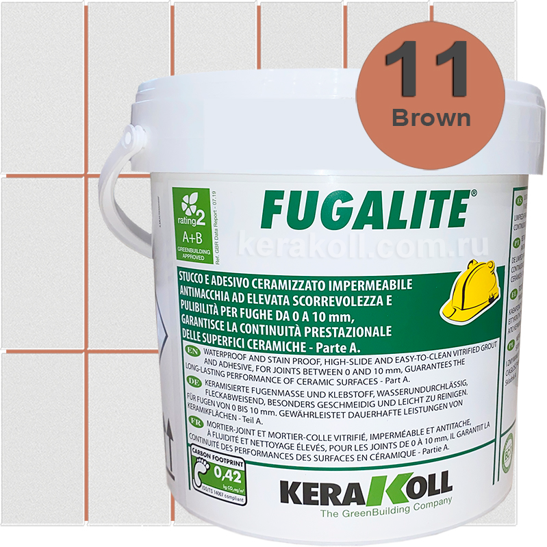 Kerakoll Fugalite Eco 11 Brown 3kg эпоксидная затирка для швов