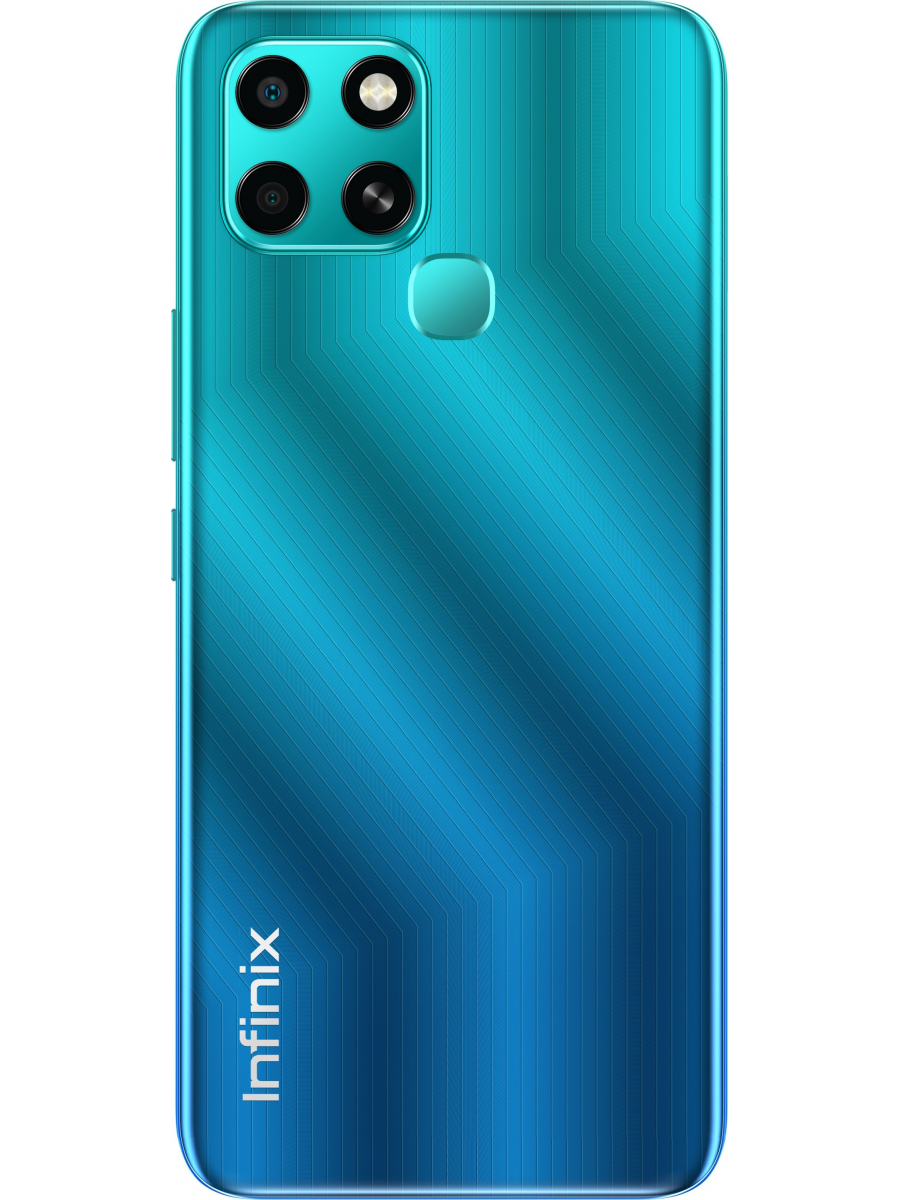 Смартфон Infinix X6511 Smart 6 32Gb 2Gb бирюзовый моноблок 3G 4G 2Sim 6.6" 720x1600 Android 11 Go Edition 8Mpix 802.11 b/g/n NFC GPS GSM900/1800 GSM1900 TouchSc FM microSD max512Gb