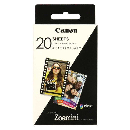 Фотобумага Canon Zink ZP-2030/20, 20л, для сублимационных принтеров, белый [3214c002]