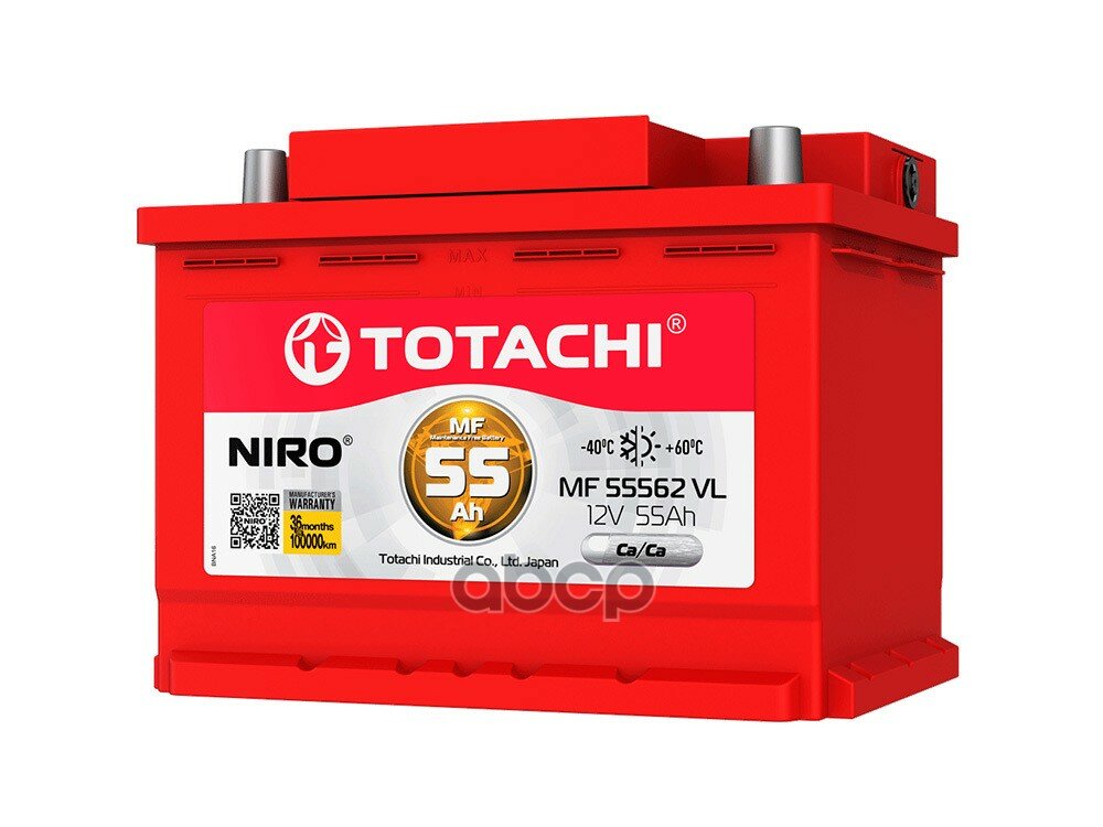Аккумулятор TOTACHI NIRO MF 55562 55а/ч (Прямая полярность)