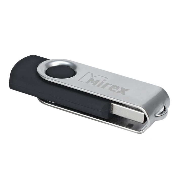 Mirex Флешка Mirex SWIVEL BLACK, 4 Гб, USB2.0, чт до 25 Мб/с, зап до 15 Мб/с, черная